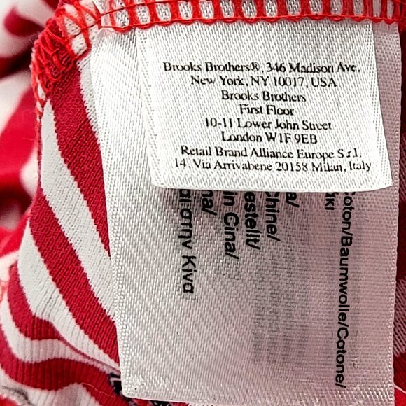 Red & White Striped 3/4 Sleeve Tunic Top With Notch Collar Size S - Picture 13 of 16